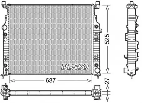 DRM17056 Радіатор, охолодження двигуна DENSO підбір по vin на Brocar