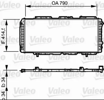 731611 Радіатор, охолодження двигуна VALEO підбір по vin на Brocar