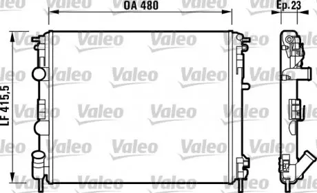 732721 Радіатор, охолодження двигуна VALEO підбір по vin на Brocar