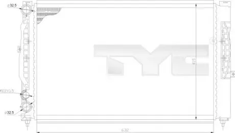 7020011 Радиатор, охлаждение двигателя TYC подбор по vin на Brocar