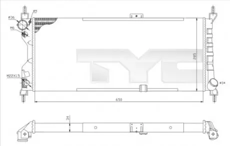 7250019R Радиатор, охлаждение двигателя TYC подбор по vin на Brocar