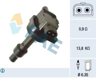80442 Котушка запалювання FAE підбір по vin на Brocar