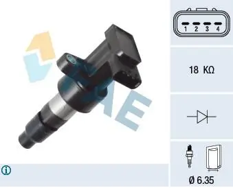 80421 Котушка запалювання FAE підбір по vin на Brocar