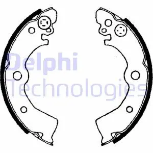 LS1650 Тормозные колодки, барабанные DELPHI подбор по vin на Brocar