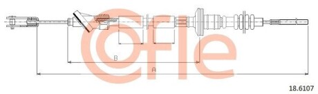 186107 Трос, управление сцеплением COFLE підбір по vin на Brocar