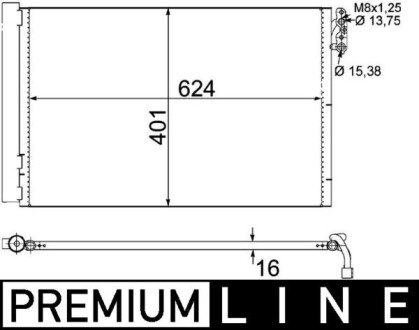 AC413000P SKRAPLACZ BEHR PREMIUM LINE MAHLE / KNECHT підбір по vin на Brocar