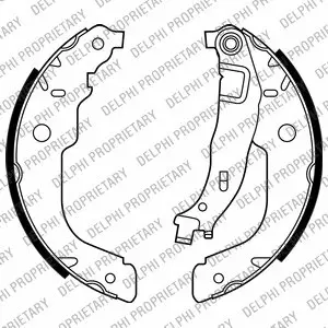 LS2000 Барабанные(тормозные) колодки DELPHI подбор по vin на Brocar