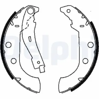 LS1833 Барабанные(тормозные) колодки DELPHI подбор по vin на Brocar