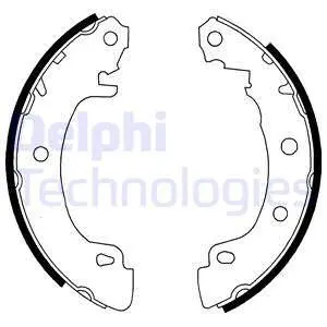 LS1724 Барабанные(тормозные) колодки DELPHI подбор по vin на Brocar