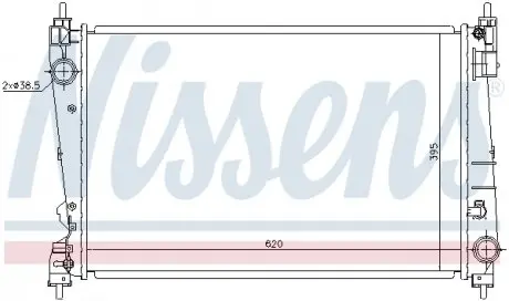 630755 Радиатора CORSA 1,4T 12-.. NISSENS подбор по vin на Brocar