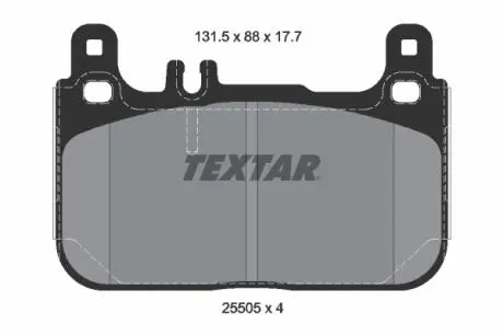 2550501 Комплект тормозных колодок TEXTAR підбір по vin на Brocar