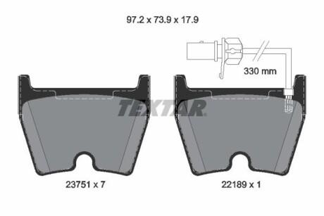 2375104 Тормозные колодки (набор) TEXTAR подбор по vin на Brocar