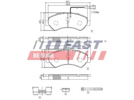 FT29132HD Тормозные колодки (набор) FAST подбор по vin на Brocar