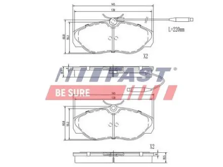 FT29007HD Тормозные колодки (набор) FAST подбор по vin на Brocar