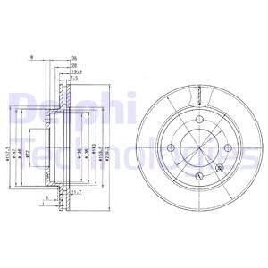 BG2273 Тормозные диски DELPHI подбор по vin на Brocar