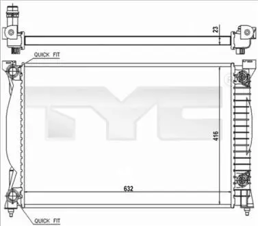 7020014R CHLODNICA AUDI A4 8E 00- TYC підбір по vin на Brocar