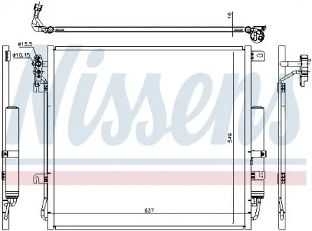 940485 Конденсатор, Кондиціонер NISSENS підбір по vin на Brocar