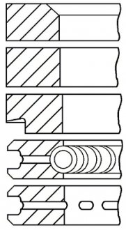 0820350010 Комплект поршневых колец GOETZE підбір по vin на Brocar