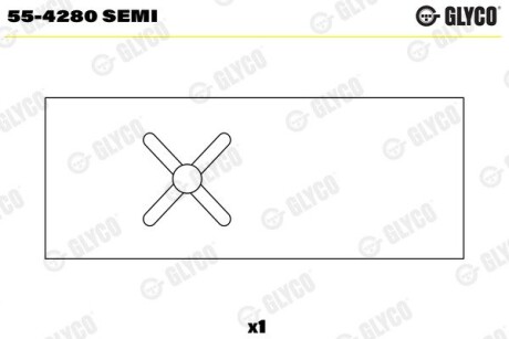 554280SEMI Втулка підшипника, шатун GLYCO підбір по vin на Brocar