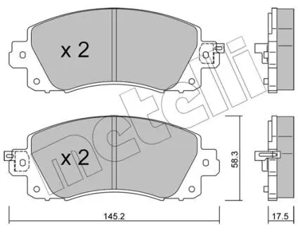 2211610 Колодки тормозные (передние) Subaru Impreza/Outback/XV 17- METELLI подбор по vin на Brocar