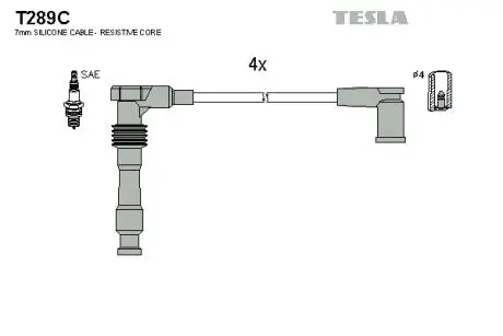 T289C Дроти запалення, набір TESLA підбір по vin на Brocar