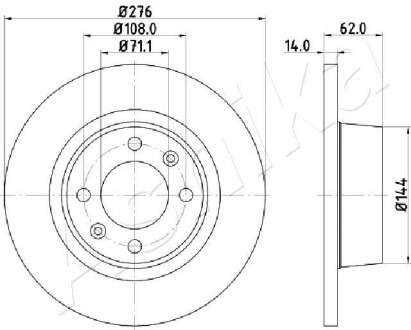 61000604 TARCZA HAM. CITROEN C5 ASHIKA підбір по vin на Brocar