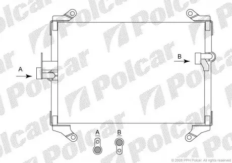 5702K8C1 Радіатори кондиціонера POLCAR підбір по vin на Brocar