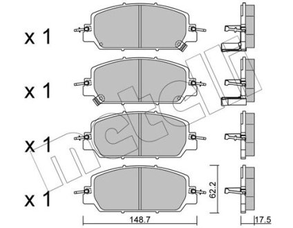 2211530 Колодки тормозные (передние) Honda CR-V V 17- METELLI підбір по vin на Brocar