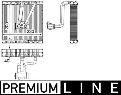 AE93000P Parownik klimatyzacji MAHLE / KNECHT подбор по vin на Brocar