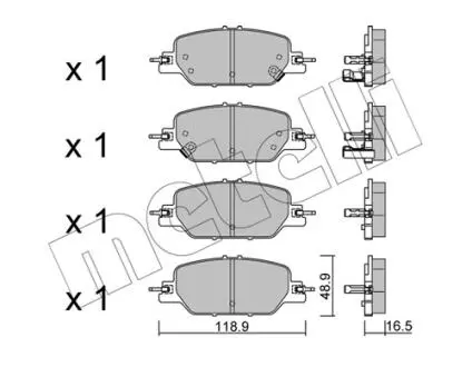 2211540 Колодки гальмівні (задні) Honda CR-V V 17- METELLI підбір по vin на Brocar