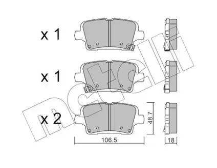 2211810 Колодки тормозные (задние) Opel Insignia B 17- METELLI подбор по vin на Brocar