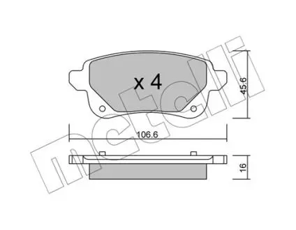 2211120 Колодки тормозные (задние) Renault Megane IV/Scenic IV/Grand Scenic IV/Espace/Talisman 16- METELLI подбор по vin на Brocar