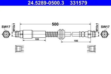 24528905003 PRZEWOD HAM.TYL L/P ATE підбір по vin на Brocar