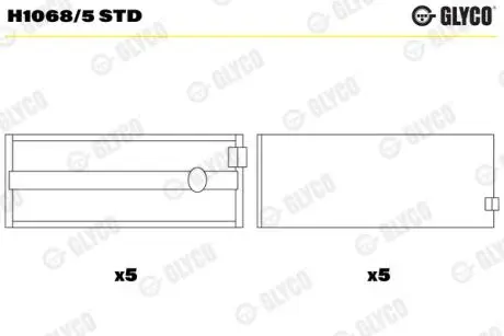 H10685STD Подшипник коленвала GLYCO подбор по vin на Brocar