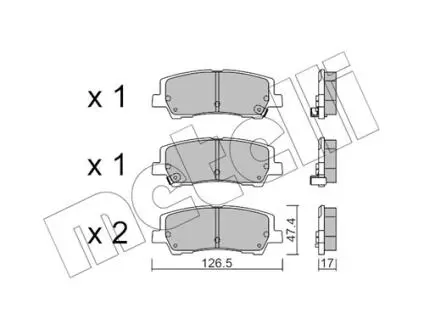 2211840 KLOCKI HAM.TYL FORD METELLI підбір по vin на Brocar