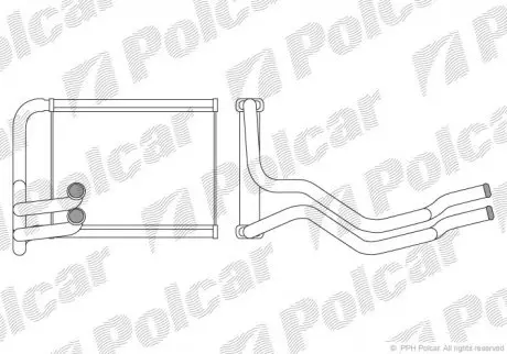 4015N81X Радіатор обігріву POLCAR підбір по vin на Brocar