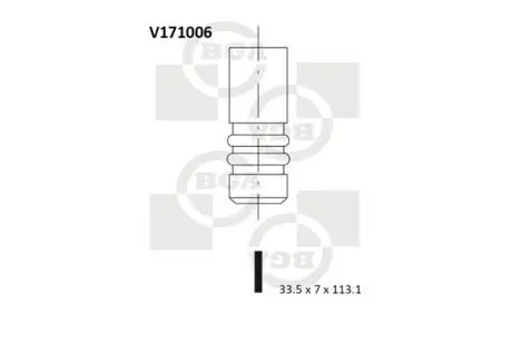 V171006 Всмоктуючий клапан BGA подбор по vin на Brocar