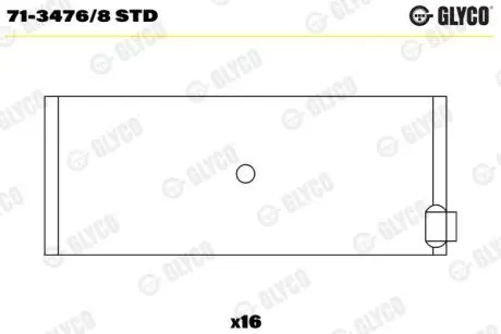 7134768STD Шатунный подшипник GLYCO подбор по vin на Brocar