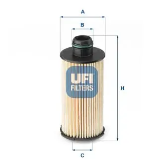 2516000 FILTR OLEJU WKLAD UFI підбір по vin на Brocar
