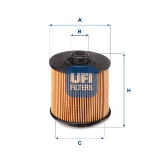 2517301 FILTR OLEJU WKLAD UFI підбір по vin на Brocar