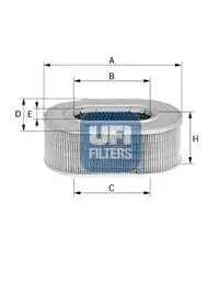 2707101 Фильтр воздушный UFI подбор по vin на Brocar