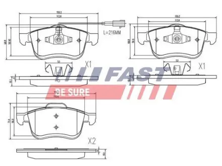 FT29157 Колодки тормозные FAST подбор по vin на Brocar