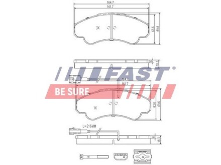 FT29108 Колодки тормозные FAST подбор по vin на Brocar