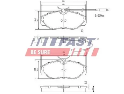 FT29007 Колодки тормозные FAST подбор по vin на Brocar