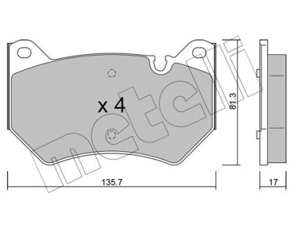 2211700 Колодки тормозные (передние) Audi Q5 17- METELLI підбір по vin на Brocar