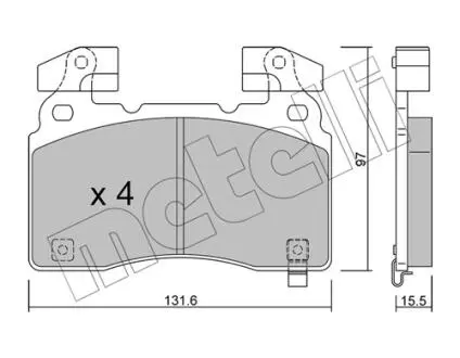 2211790 Колодки гальмівні (передні) Opel Insignia B 17- METELLI підбір по vin на Brocar