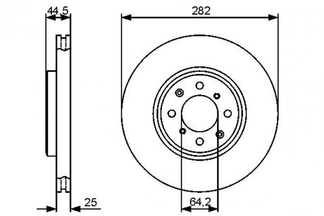 0986479476 Тормозной диск BOSCH подбор по vin на Brocar