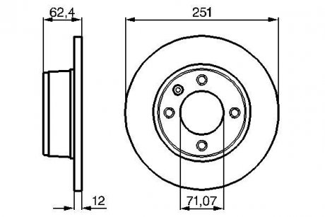 0986478879 Тормозной диск BOSCH підбір по vin на Brocar