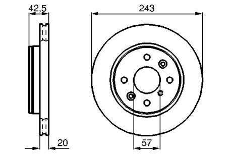 0986478659 Тормозной диск BOSCH підбір по vin на Brocar