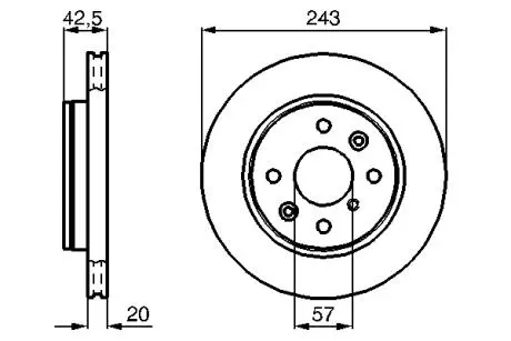 0986478659 Тормозной диск BOSCH підбір по vin на Brocar